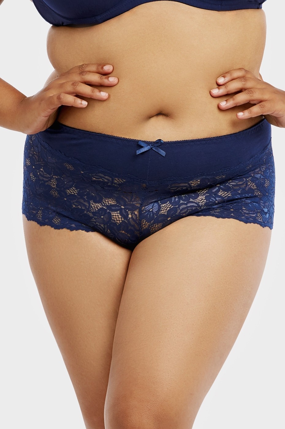 Pack Of 12 Pieces Comfy Cotton Lace Plus Size Hipster Panty 